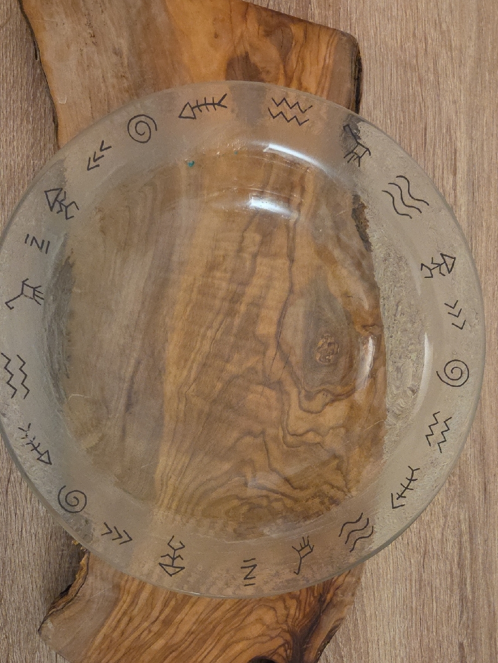 ​"Vintage Scandinavian Art Glass Bowl"